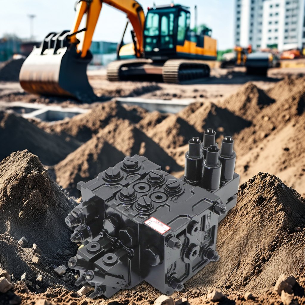 Hydraulic Valve Assembly of Excavator Hydraulic Blocks with Coil for Hydraulic Solenoid Valve