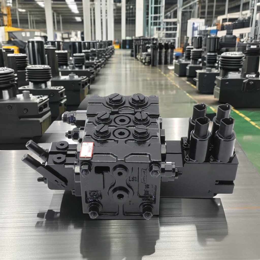 Hydraulic Valve Assembly of Excavator Hydraulic Blocks with Coil for Hydraulic Solenoid Valve