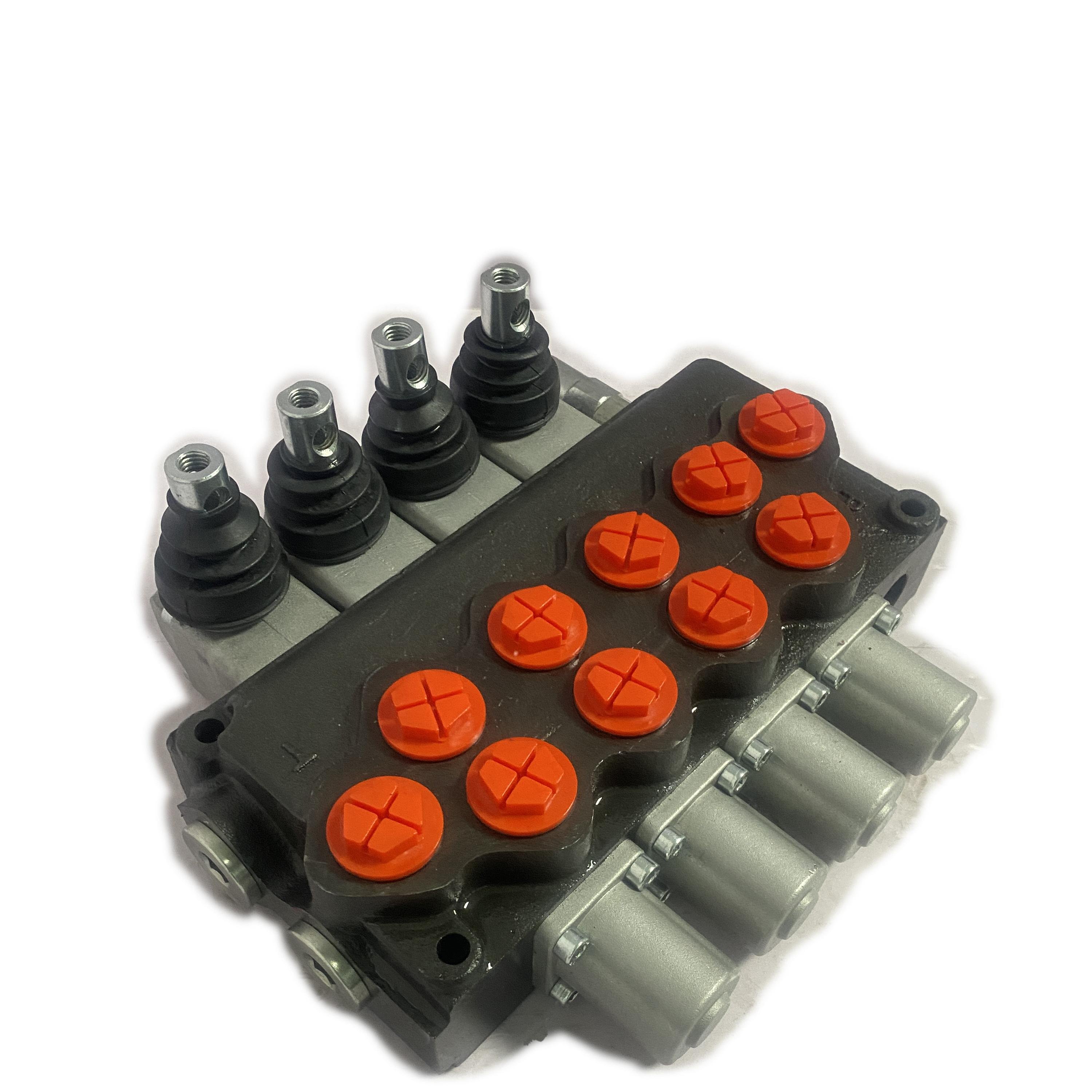 Lixin 3600 PSI 18 GPM Rating SD11 Series 4 Spools Hydraulic Directional Control Valve