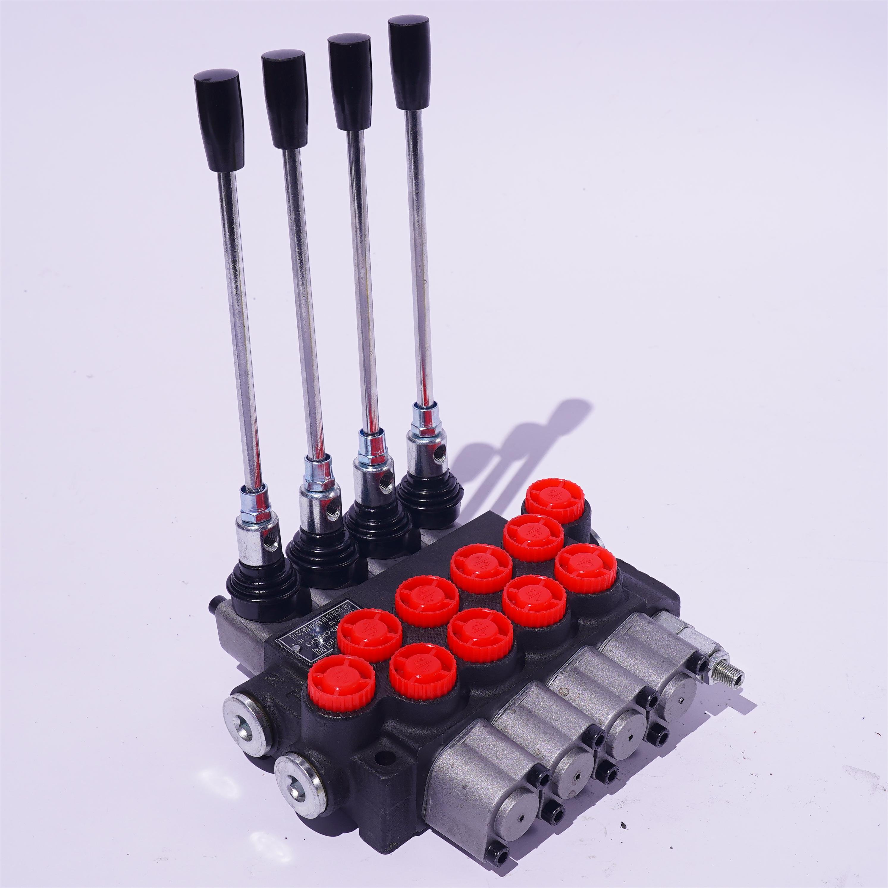 4P40 40L/Min OEM Multiway Hydraulic Monoblock Directional Manual Control Valve For Equipment