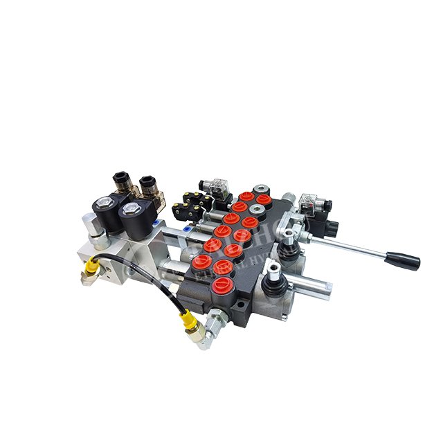 4P40 4 spools hydraulic directional valve for agricultural forestry machine, hydraulic directional manual control monoblock val