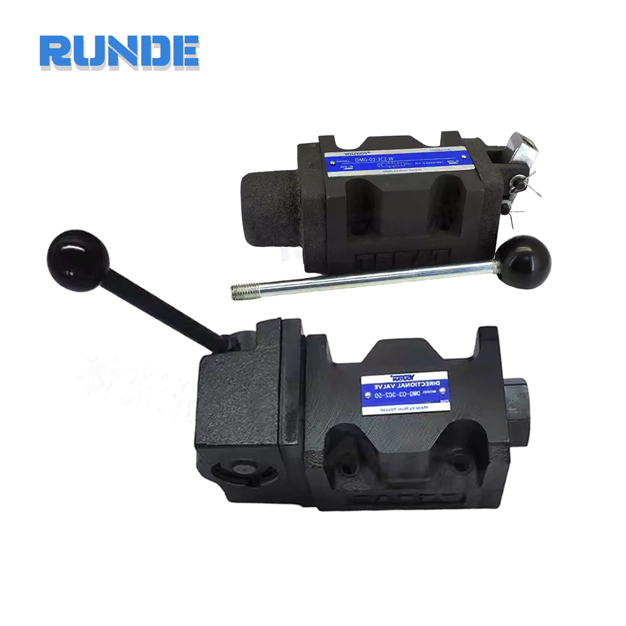 DMGseries Hydraulic Pressure Control Proportional Valve with Manual and Solenoid Valve featuring Hand Lever Directional Control