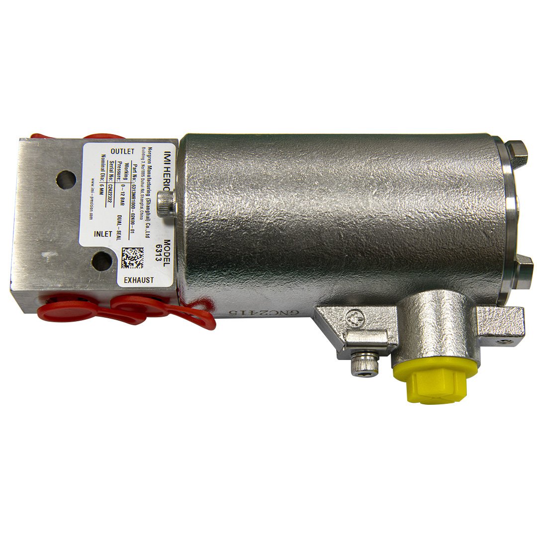 NORGREN 6313MR1000 Explosion-Proof Solenoid Valve 24 VDC Direct Action 1/4 NPT 3/2 Way Anti-Surge Design Solenoid Valve