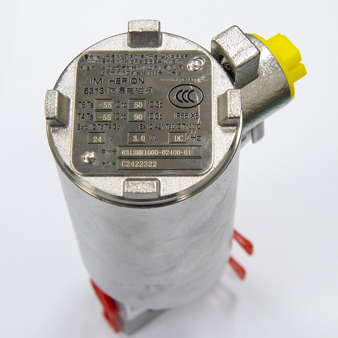 NORGREN 6313MR1000 Explosion-Proof Solenoid Valve 24 VDC Direct Action 1/4 NPT 3/2 Way Anti-Surge Design Solenoid Valve