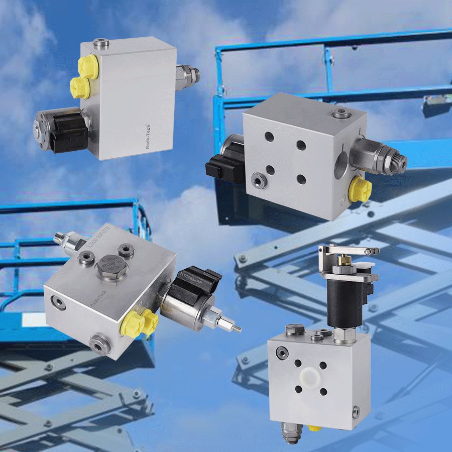 Hydraulic Proportional Load Holding Electric Powered Scissor Lift Upper Cylinder On/off Directional Control Manifold Valve Block
