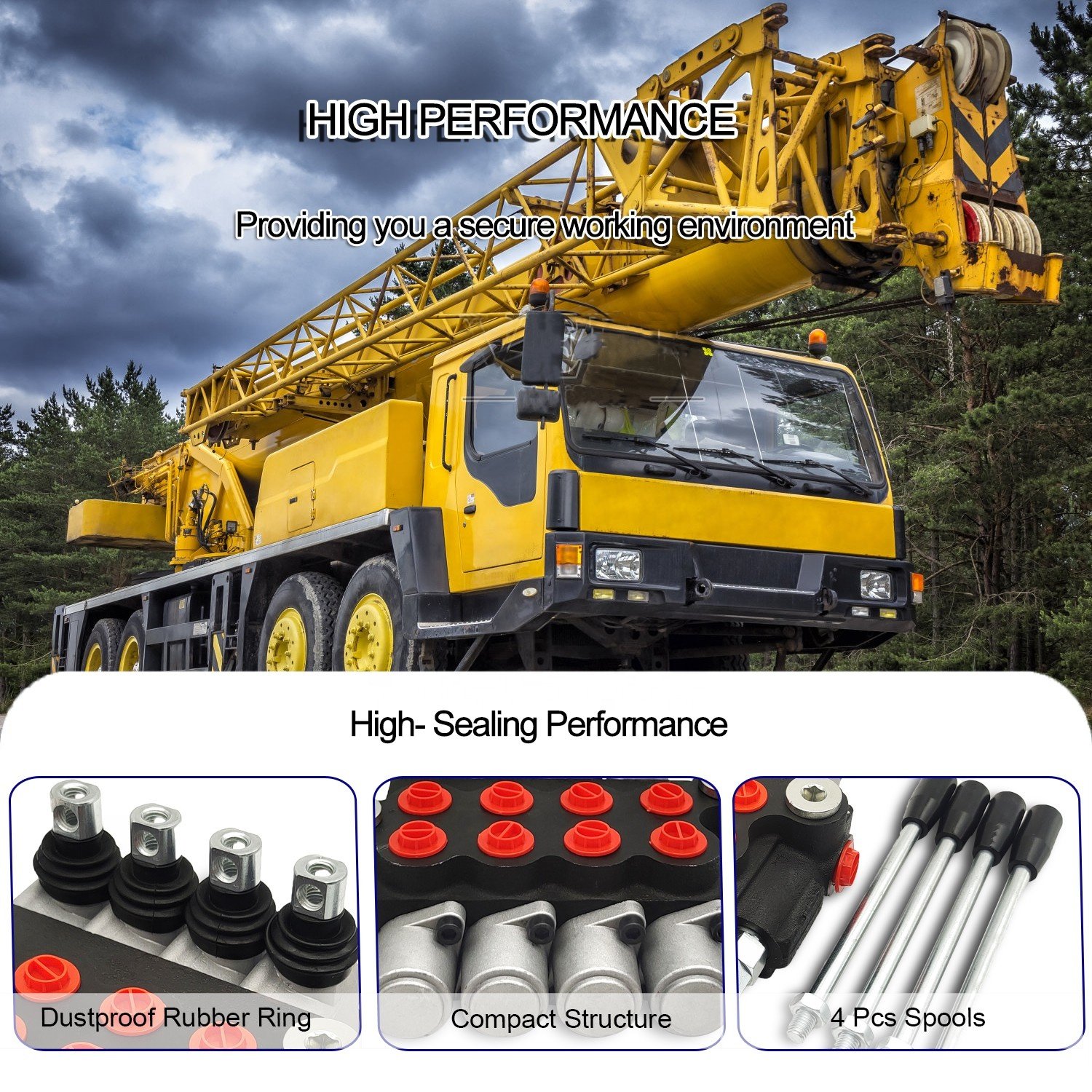Customized 1P40 2P40 3P40 4P40 5P40 6P40 40L/min 1~7 Spools Control Hydraulic Direction Control Valve
