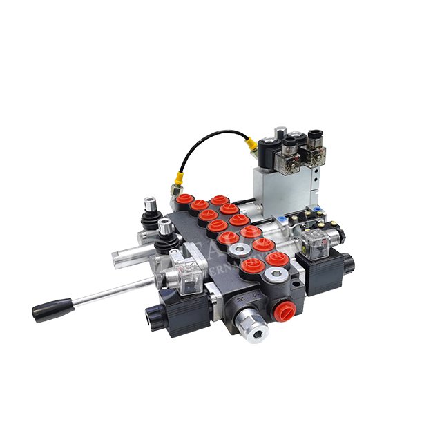 P40 P80 P120 Hydraulic Single Spool Multiple Directional Joystick Valve With Hydraulic Electrical Control Valve