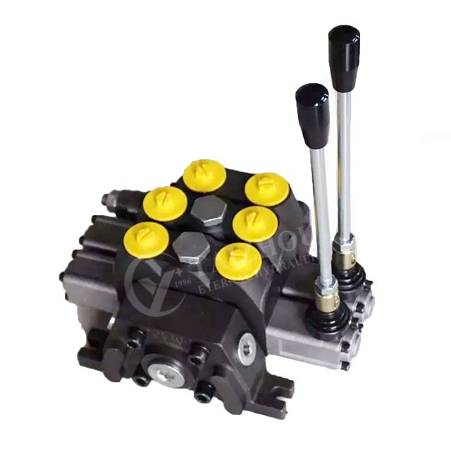 P40 P80 P120 Hydraulic Single Spool Multiple Directional Joystick Valve With Hydraulic Electrical Control Valve