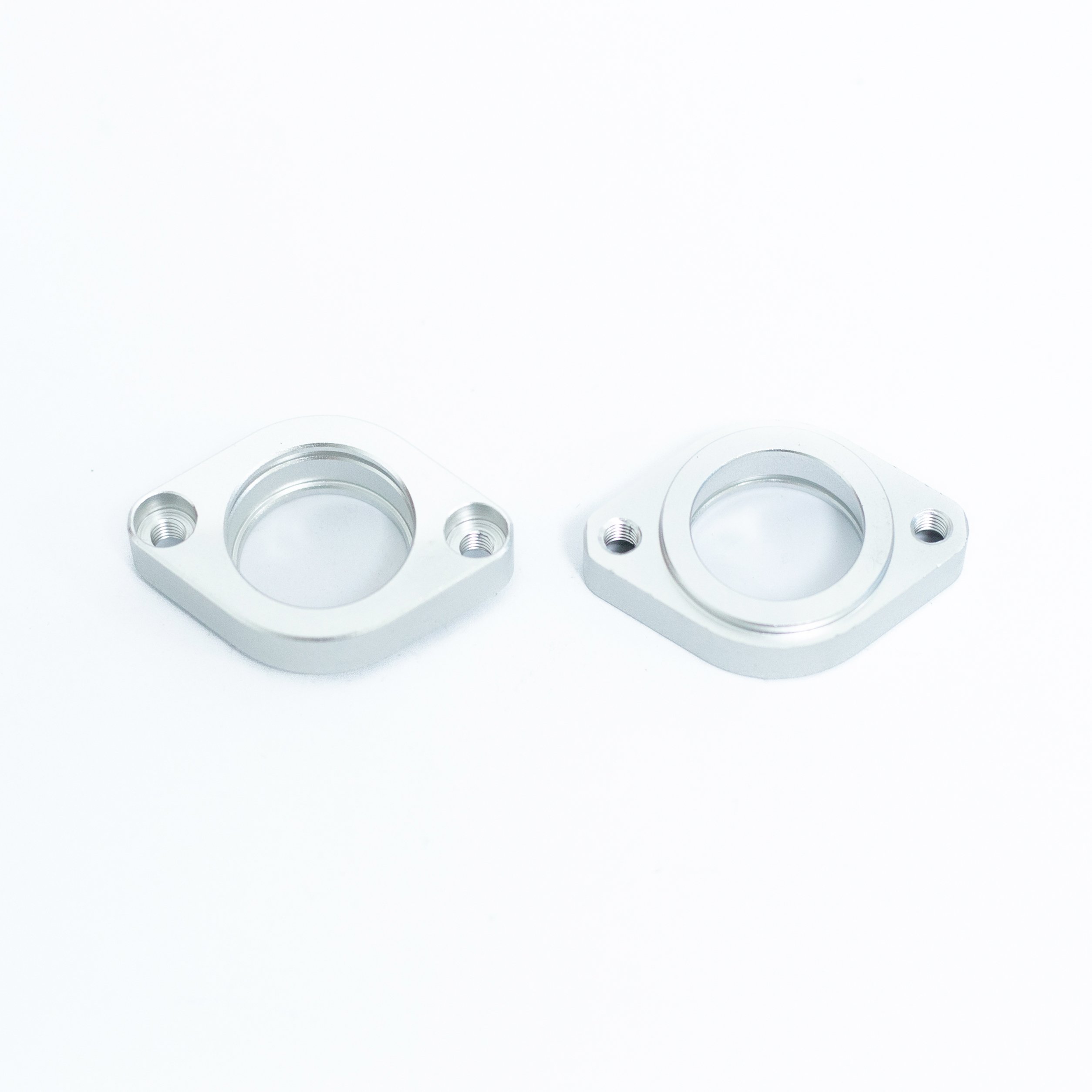 Custom CNC Machined Aluminum Billet Intake Manifold Control Valve Exhaust Weld On Flange