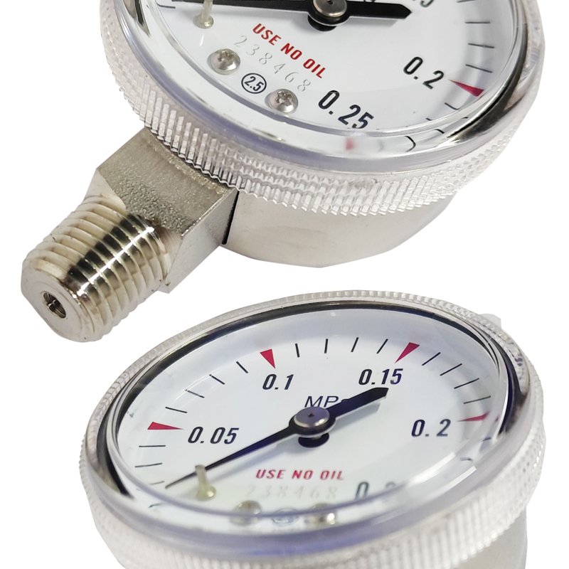 316 stainless steel Valve pressure gauge Pressure gauges for various pressure ranges