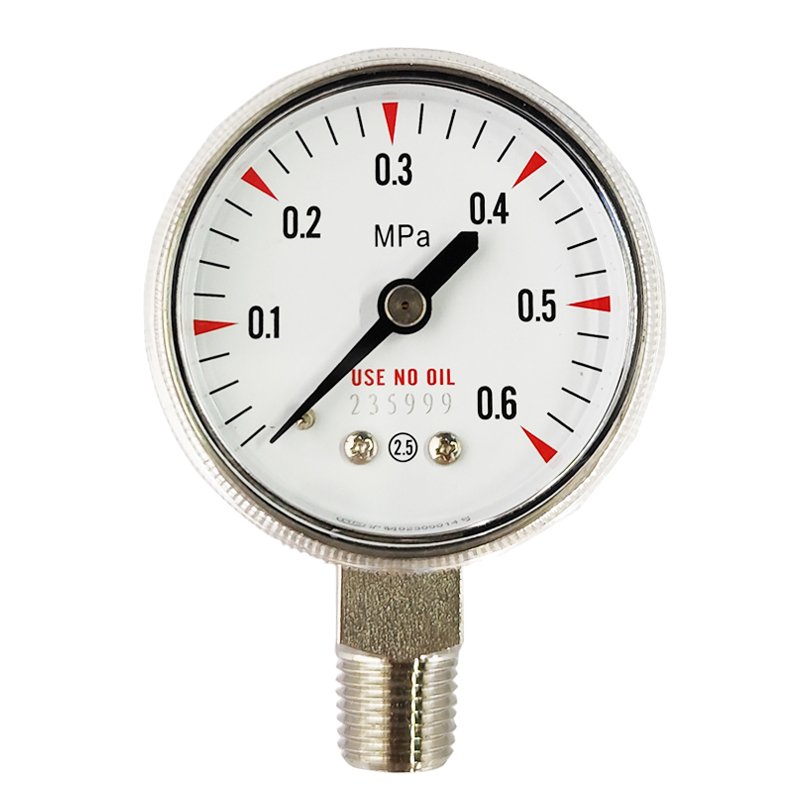 316 stainless steel Valve pressure gauge Pressure gauges for various pressure ranges