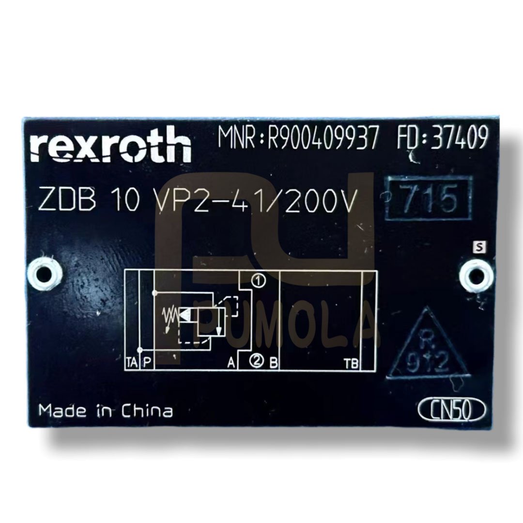 Rexroth Hydraulics PRESSURE RELIEF VALVE ZDB10VP2-40/20 ZDB10VP2-4X/200 ZDB10VP-2-40B/200 R900409937