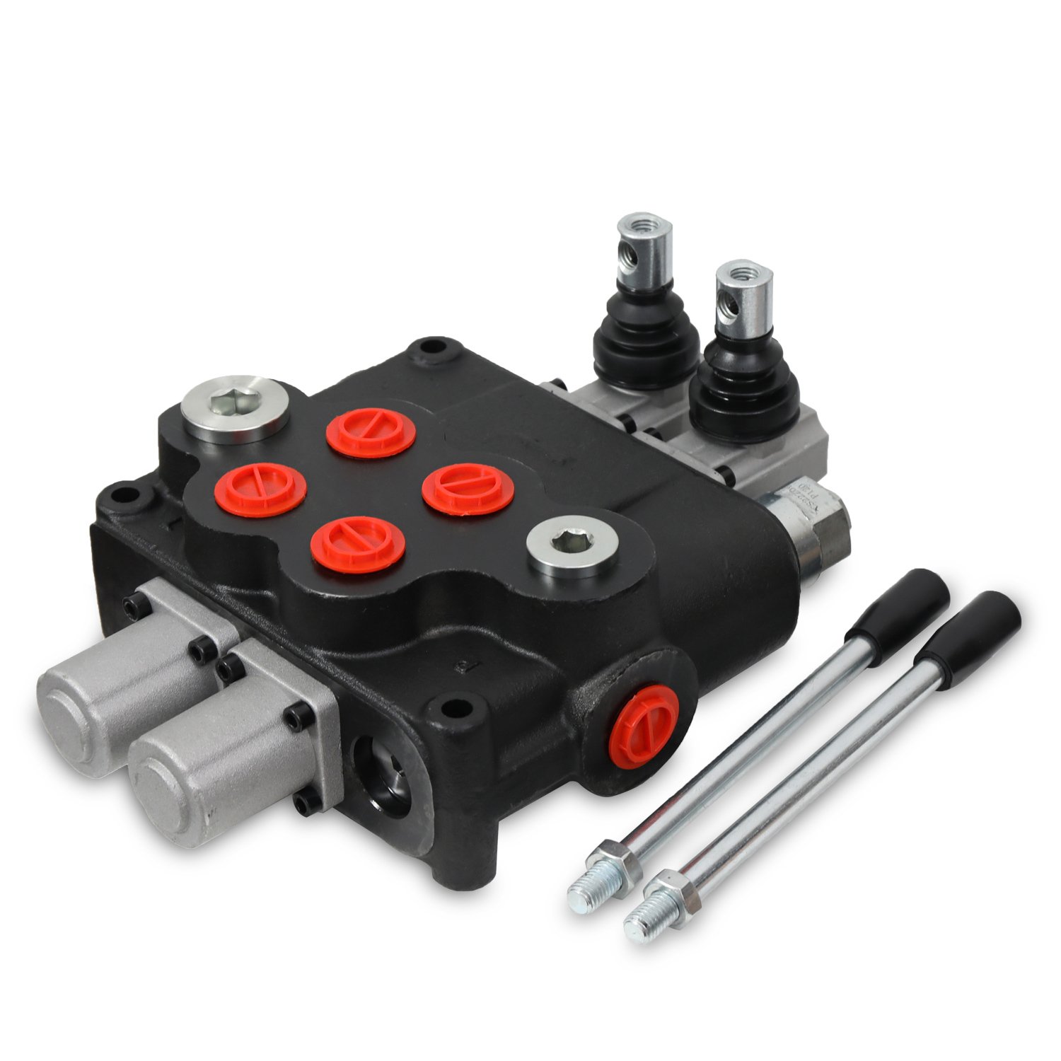Lixin P120 2 spools hydraulic spool valve with joystick with 120L/min control for heavy tractor