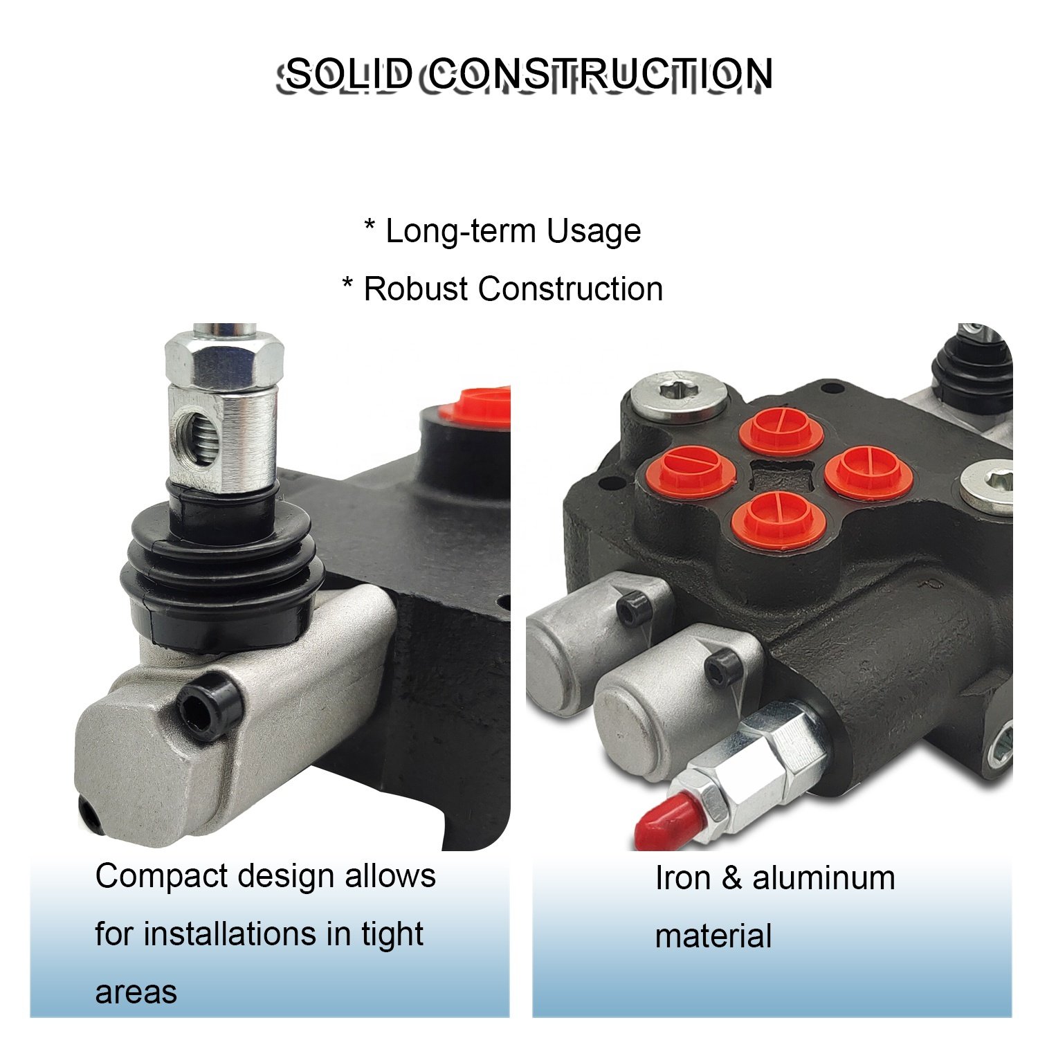 Hy-Waloil 2 Way P80 2 in 1 Joystick Hand Lever Hydraulic Monoblock Directional Control Valves
