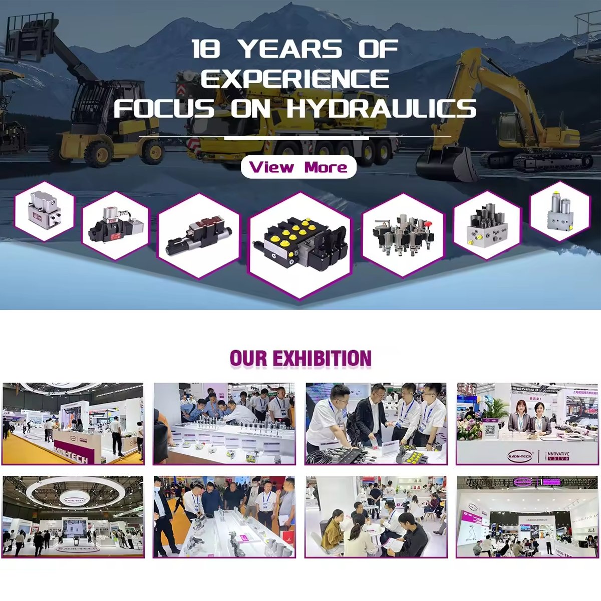 Hydraulic integrated group autonomous intelligent tractors manifold block directional speed control load holding valve