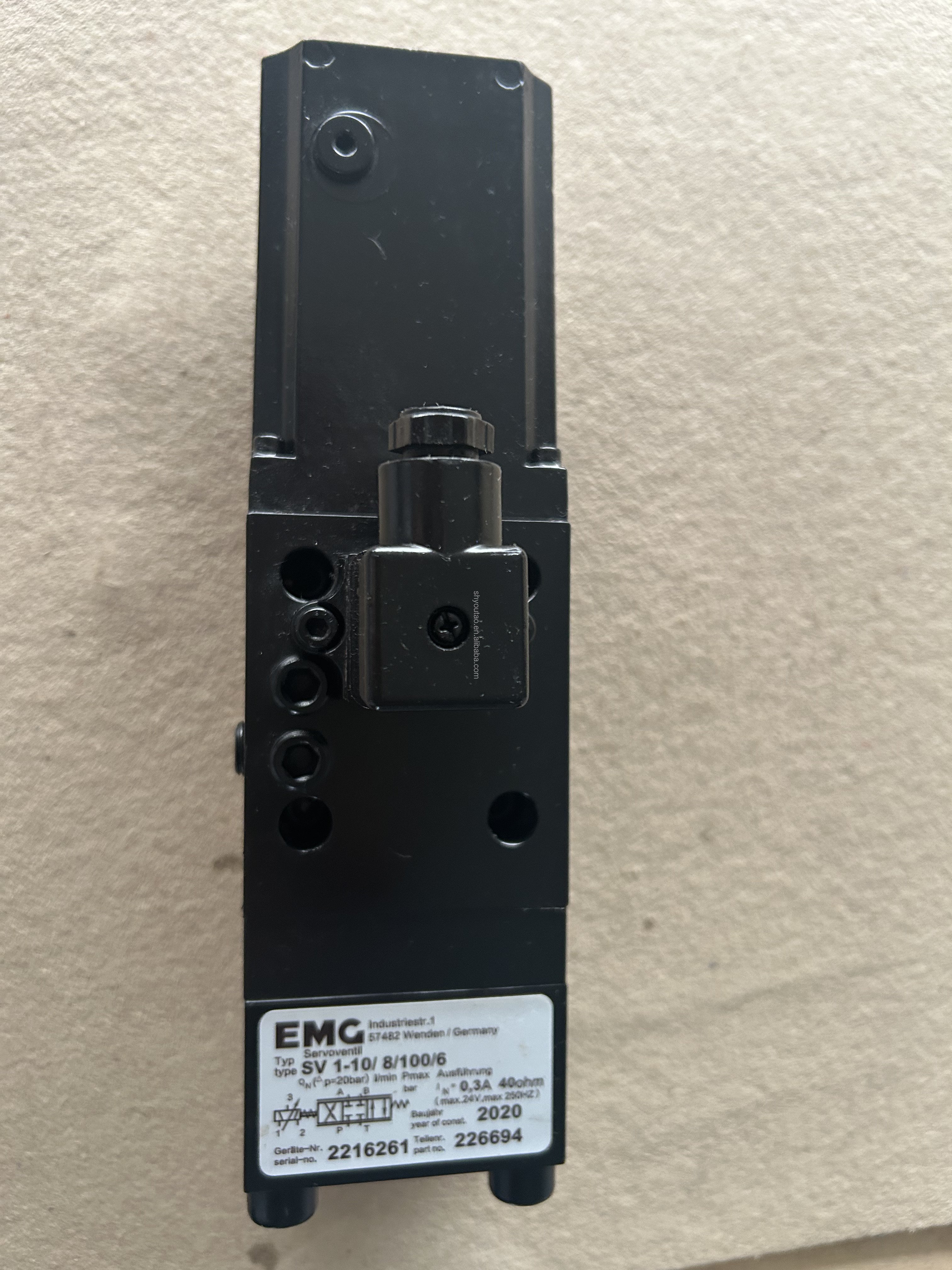 EMG original Hydraulic servo valve SV 1-10/ 8/100/6