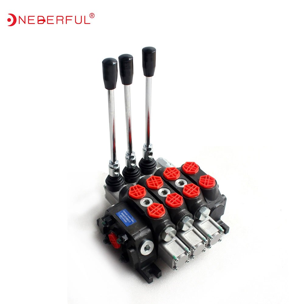 60L/M Flow Rate DCV60 Series 180lpm Lever Sectional Directional Manual Control Valve 3 lever pneumatic control kits DISTRIBUTOR