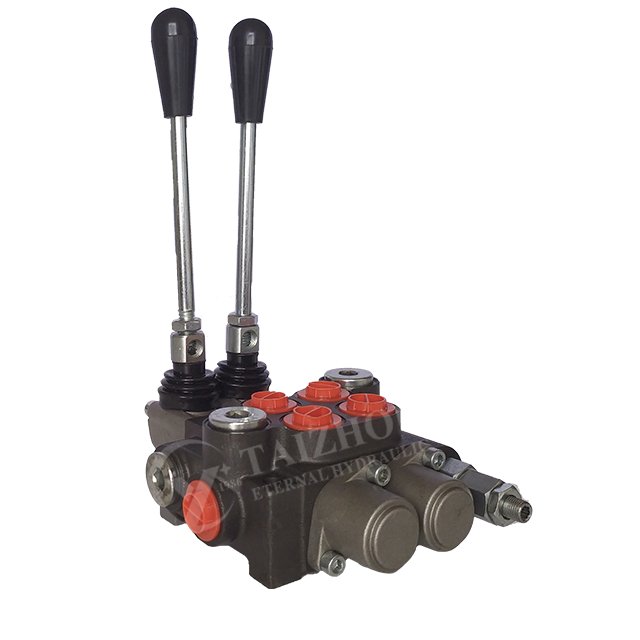 Fully stocked 2P40 5P40 Hydraulic 1-7 spools ways manual monoblock valve, 40LPM hydraulic joystick directional control valves