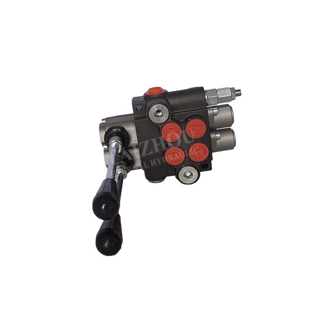 Fully stocked 2P40 5P40 Hydraulic 1-7 spools ways manual monoblock valve, 40LPM hydraulic joystick directional control valves