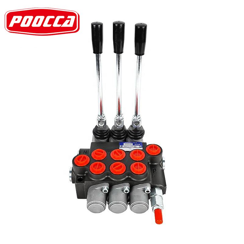 P40 P80 P120 Hydraulic Single Spool Multiple Directional Joystick Valve With Hydraulic Electrical Control Valve