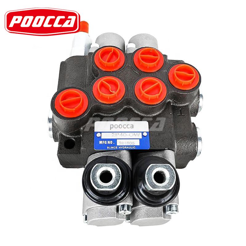 P40 P80 P120 Hydraulic Single Spool Multiple Directional Joystick Valve With Hydraulic Electrical Control Valve