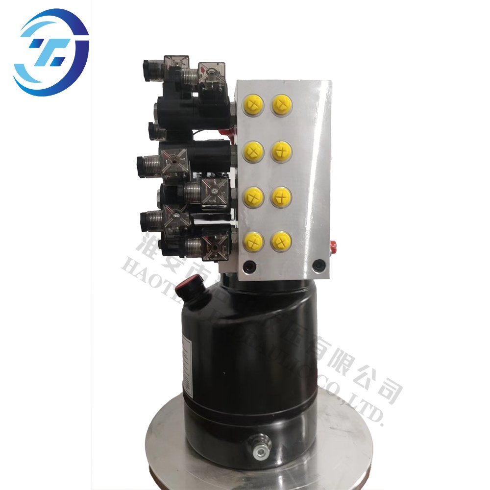 DC Double Hydraulic power unit two way with cartridge solenoid directional control valve