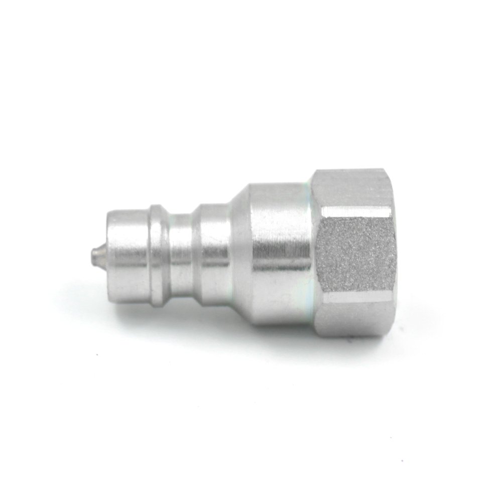 1/4 inch BSP NPT series A poppet shut-off valves in both socket and plug hydraulic quick coupler