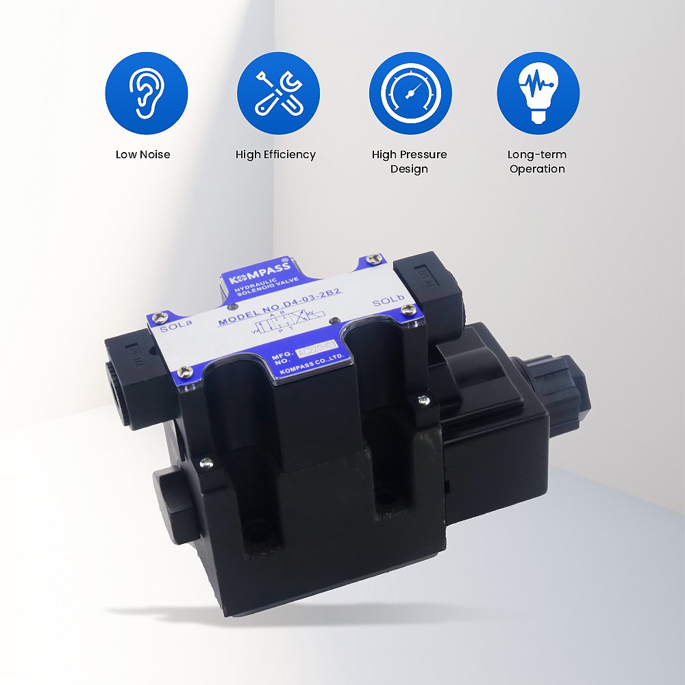 Hengju Hydraulic Pump Valve Manufacturer D4-03-3C2 Series 24V Hydraulic System Electromagnetic Pressure Valve