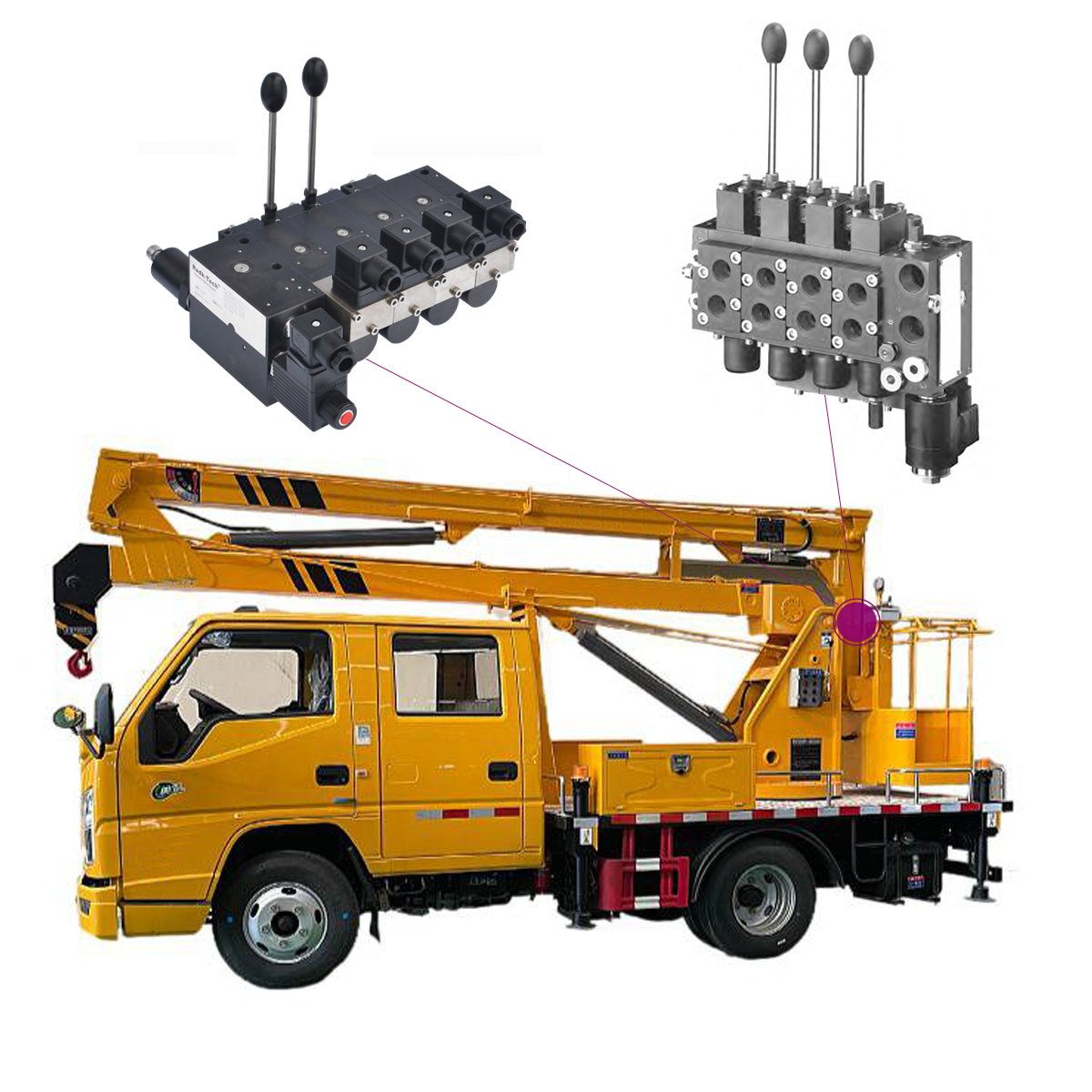 Hawe hydraulic proportional directional spool valve bank type PSL and PSV Load-Sensing principle size 2 group manifold block