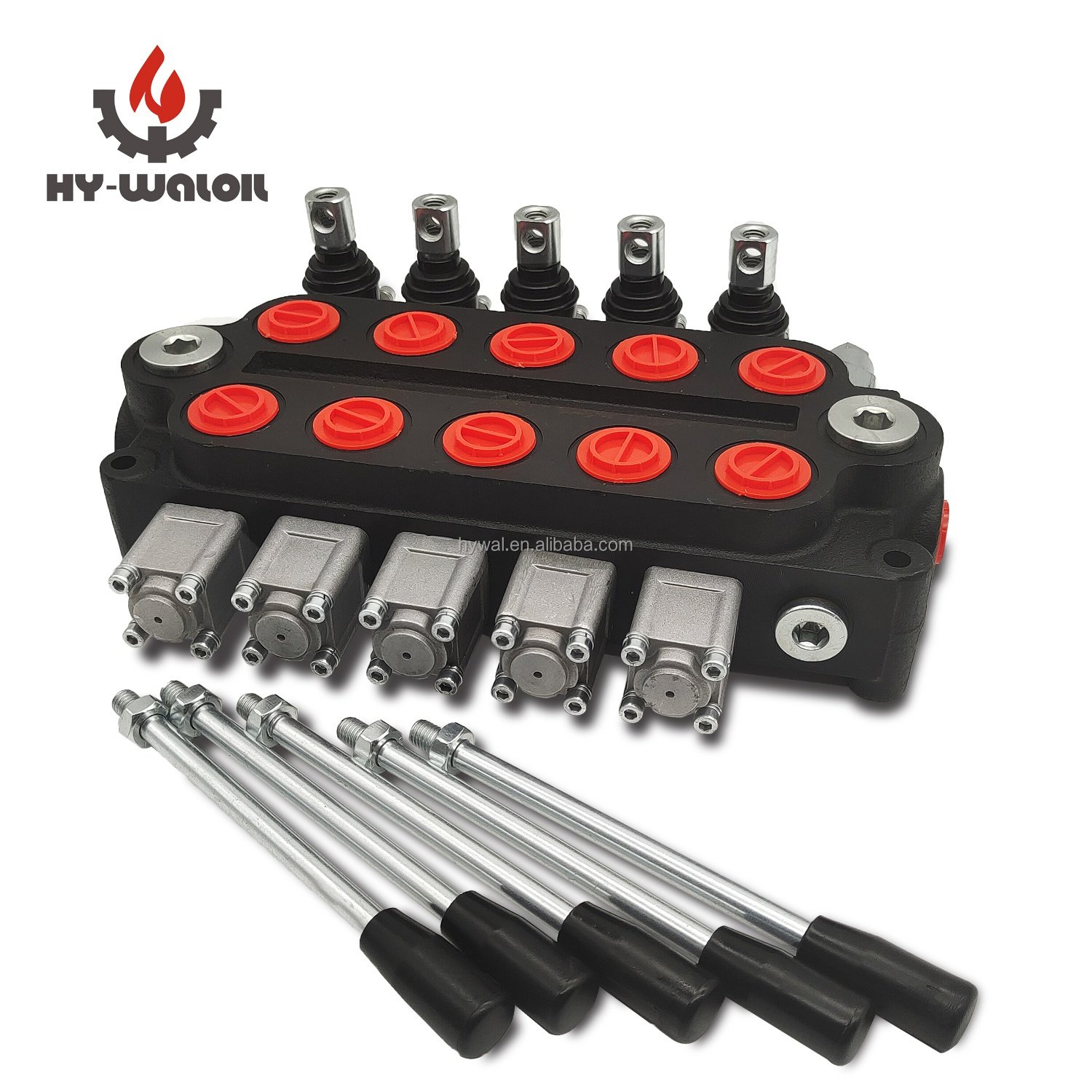 High-Performance 25 GPM 5-Spool Handle Double Acting Hydraulic Directional Control Valve for Small Tractor