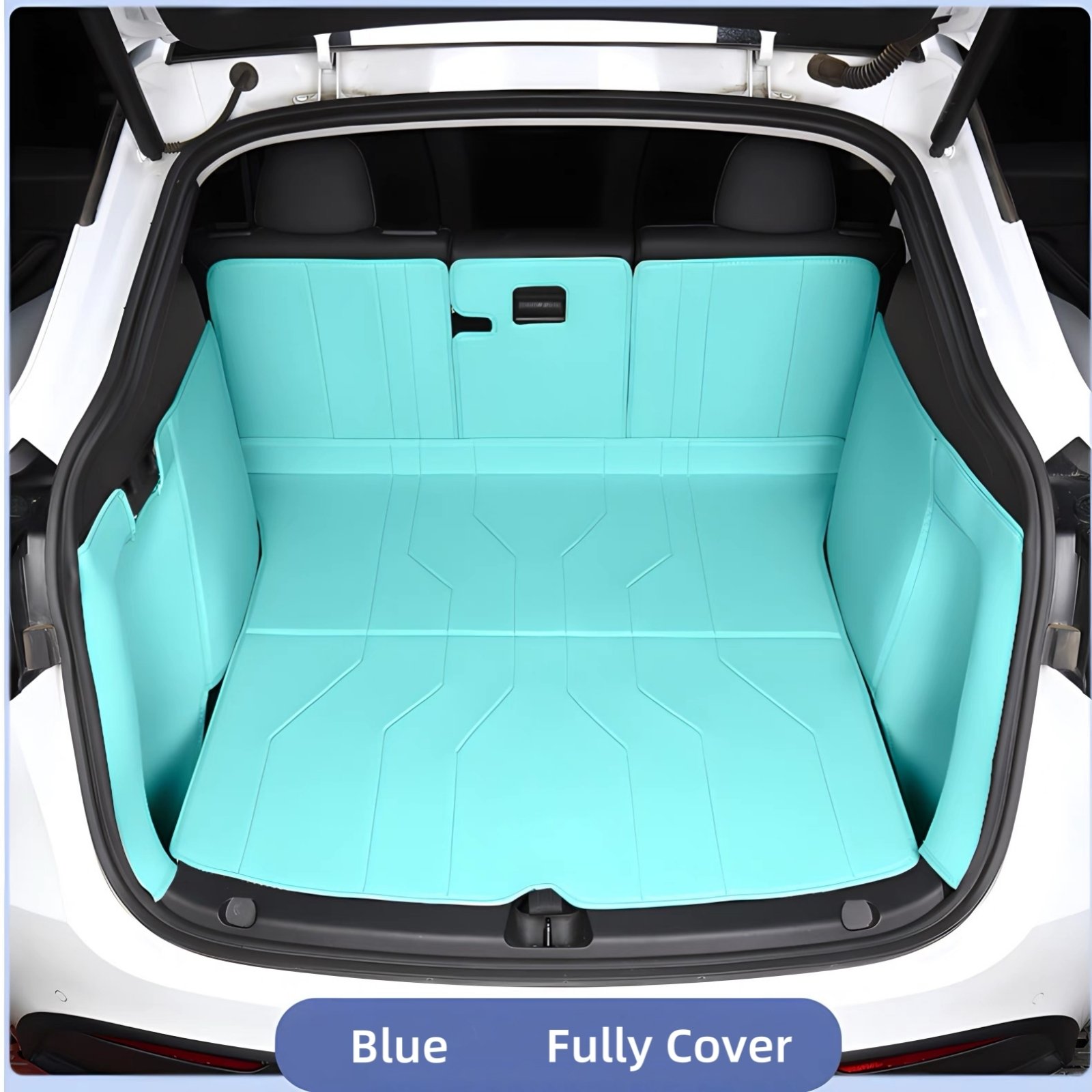 Car cushion upholstery Fully wrapped mat Car boot mats MODEL Y/3-Blue