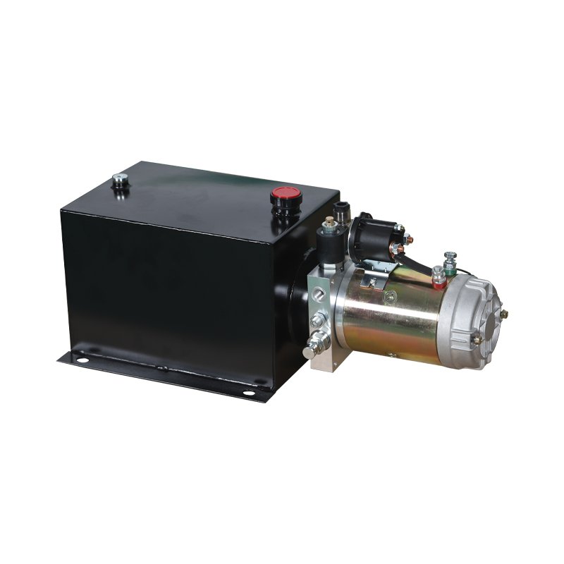 Good Quality Double Acting Hydraulic Power Pack Unit 24V Square Horizontal Solenoid Valve Control