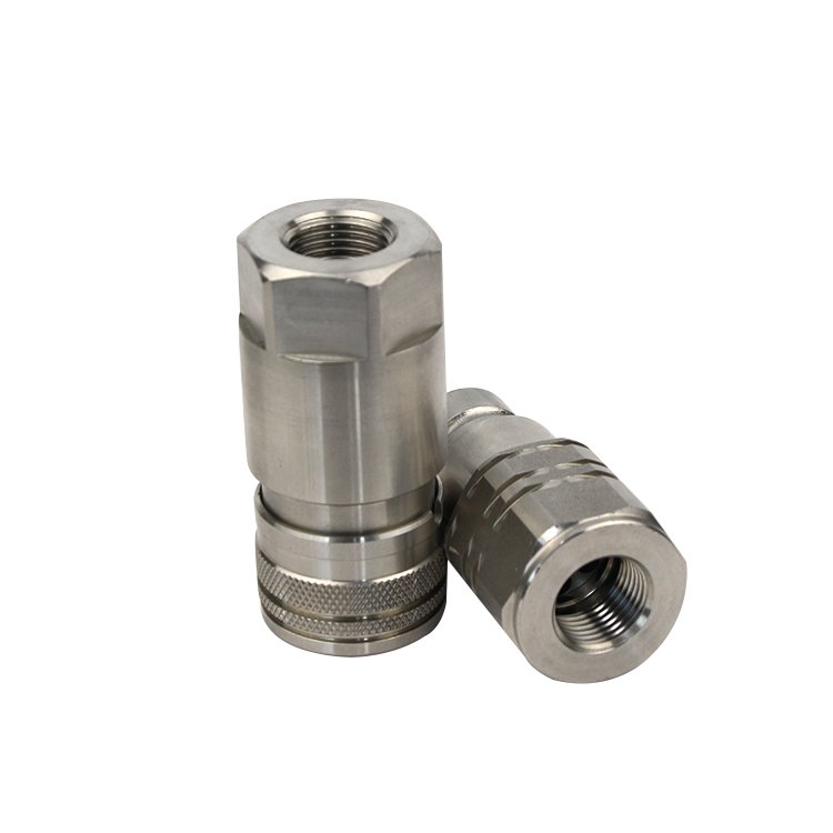 stainless steel hydraulic quick coupling connector quick release hose fitting