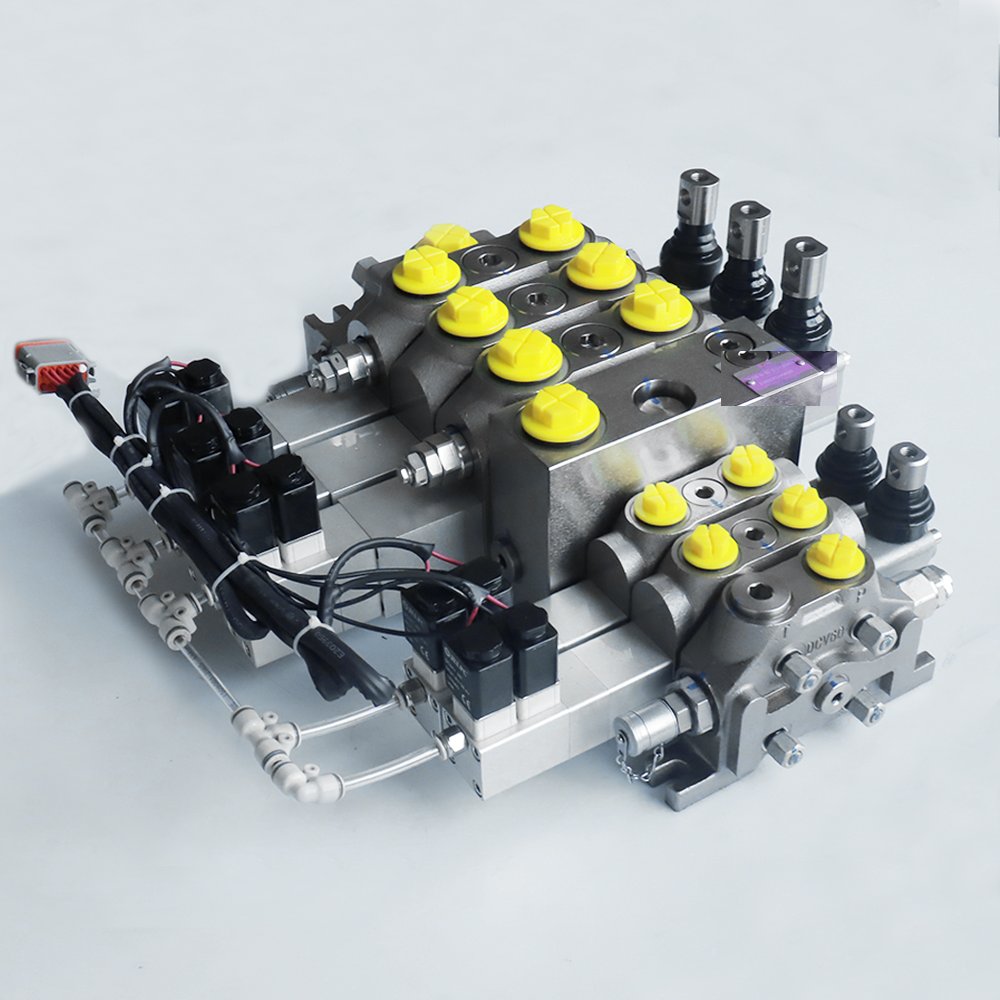 Custom DCV200-60-302-SA-D24 spool hydraulic solenoid operated directional valve hydraulic manual directional valve
