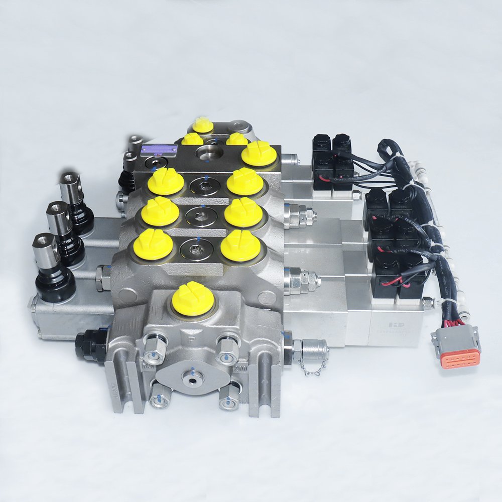 Custom DCV200-60-302-SA-D24 spool hydraulic solenoid operated directional valve hydraulic manual directional valve