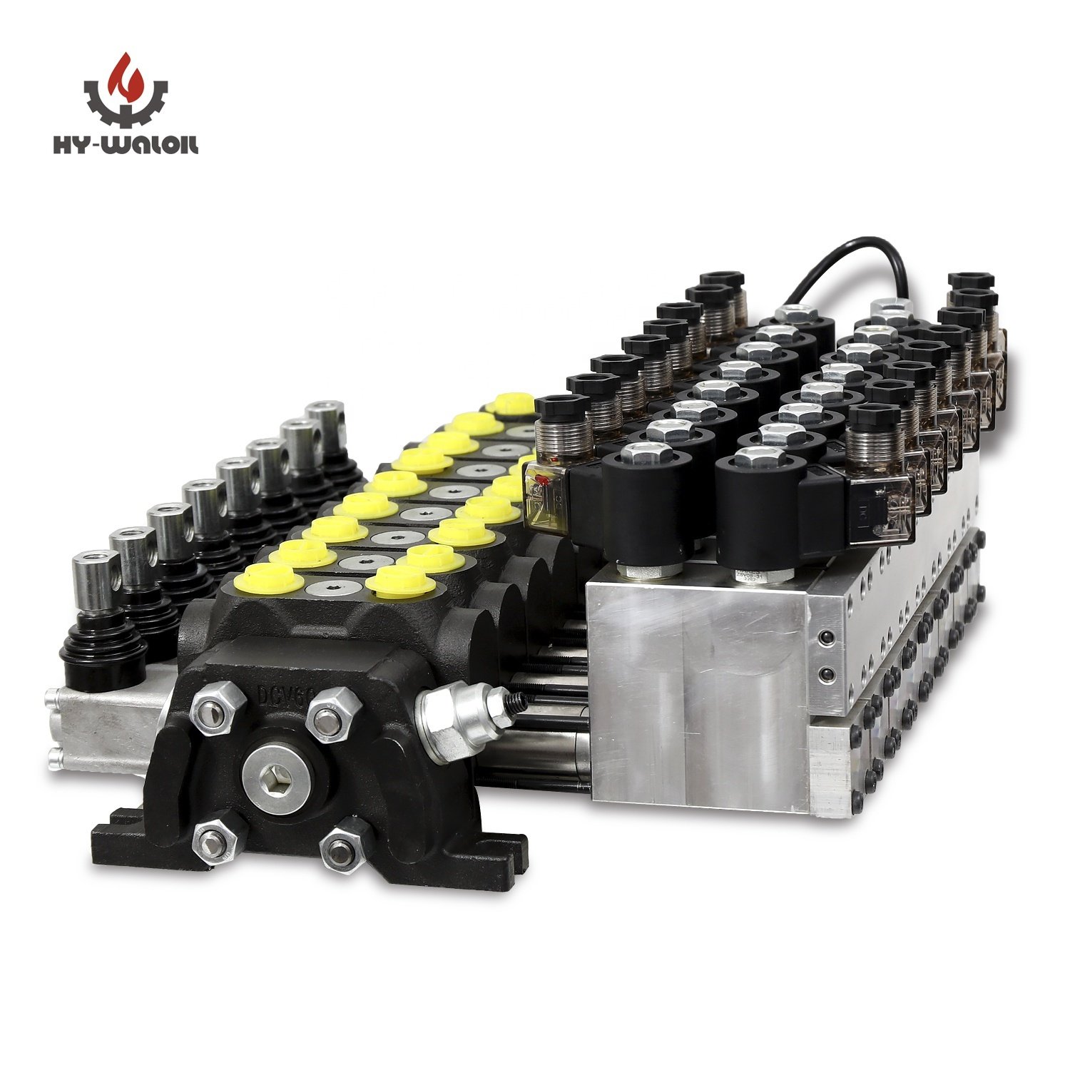 Hy-waloil Remote Control Harvesters DCV60 Series 8 Spools Electric Pneunmatic Hand Hydraulic Valve 24V