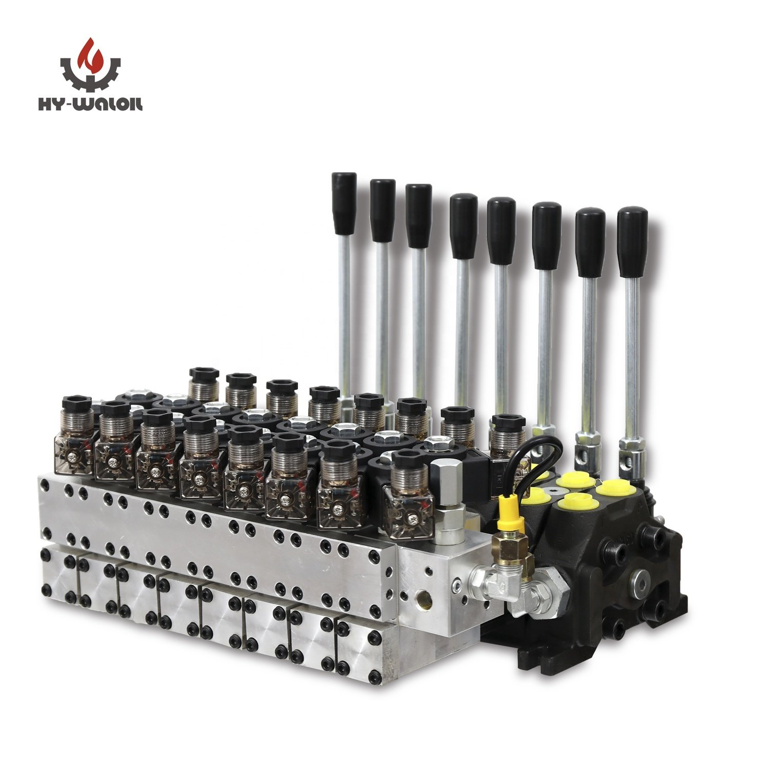 Hy-waloil Remote Control Harvesters DCV60 Series 8 Spools Electric Pneunmatic Hand Hydraulic Valve 24V