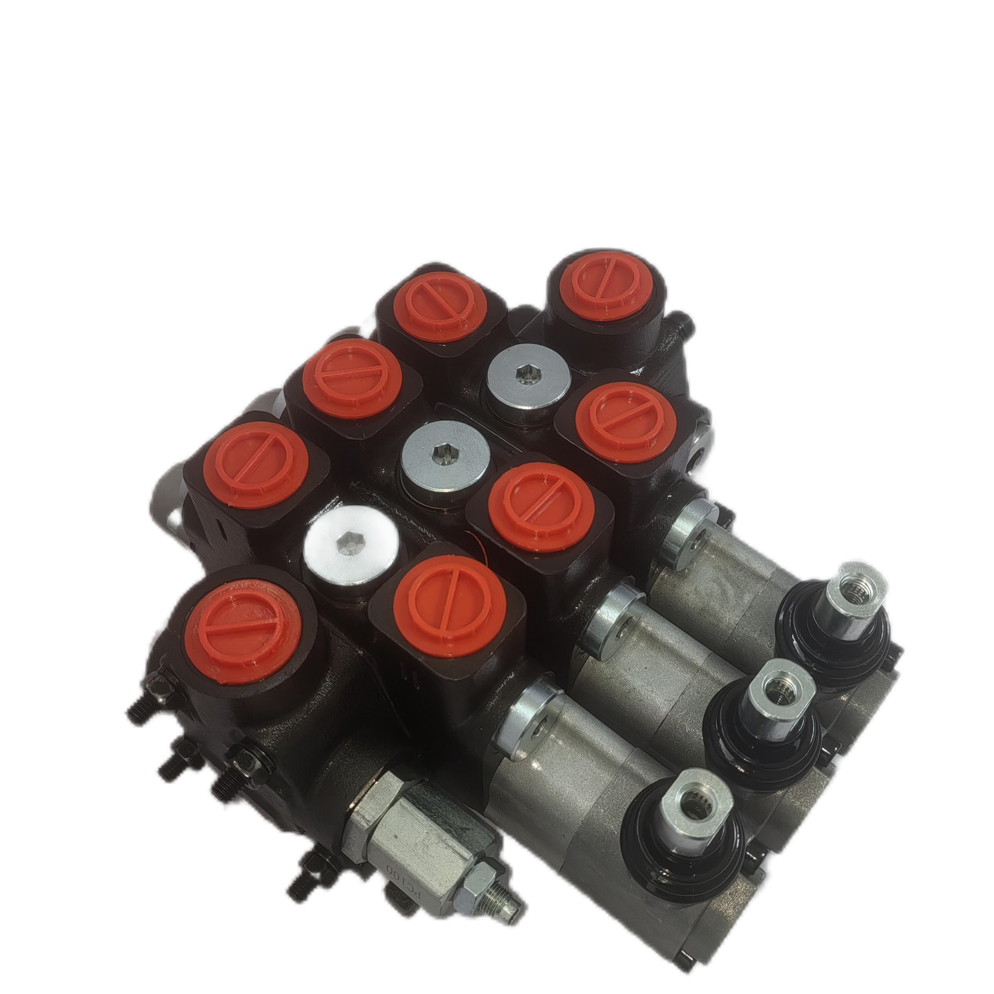 Lixin PC100 3 spools hydraulic spool valve with joystick with 100 l/min control for Drilling rigs