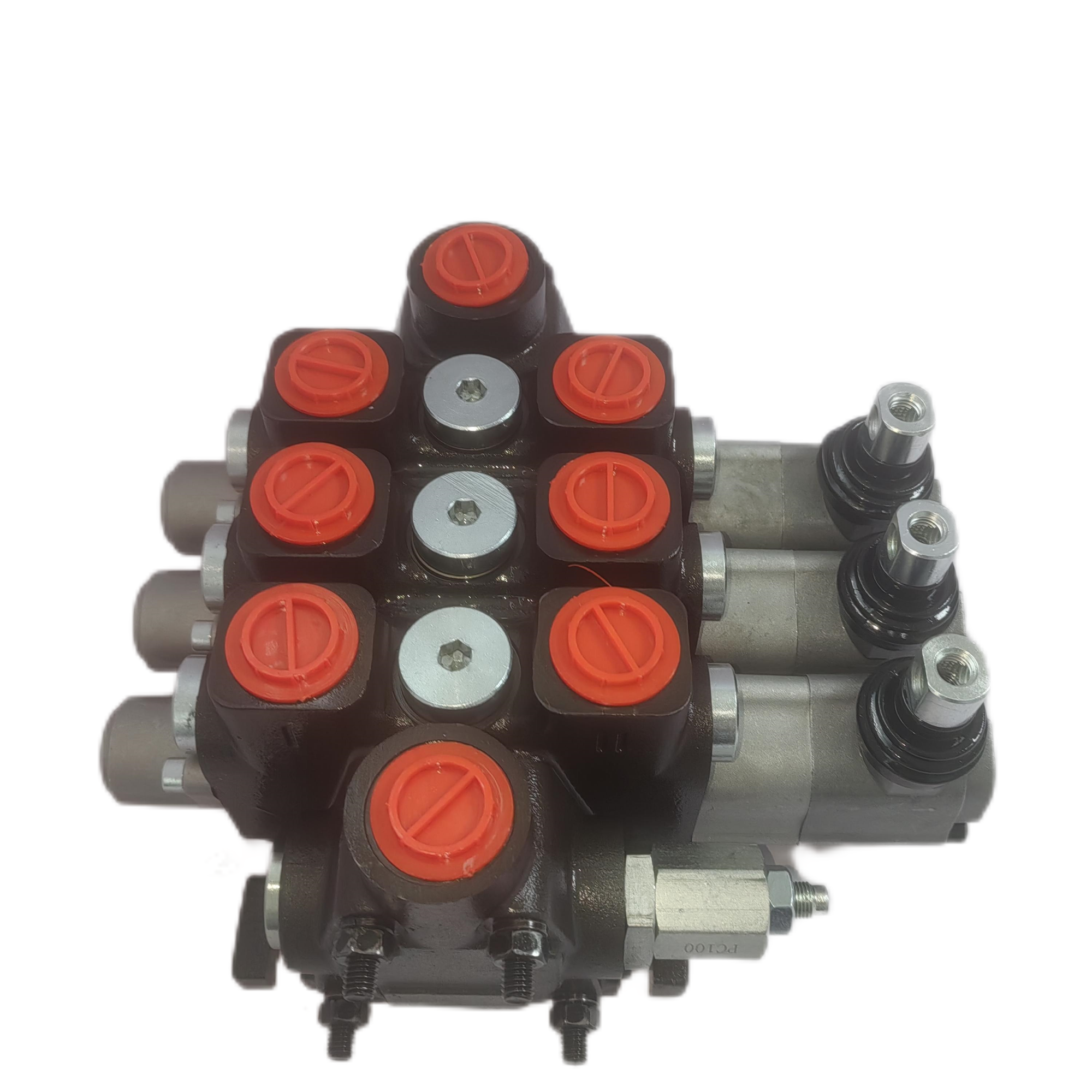 Lixin PC100 3 spools hydraulic spool valve with joystick with 100 l/min control for Drilling rigs