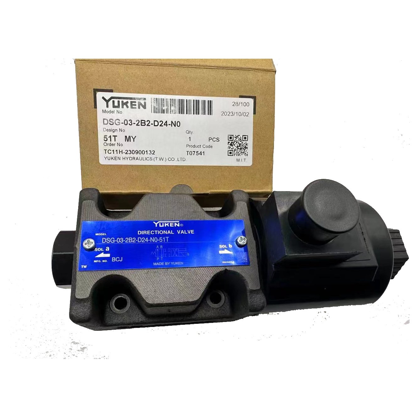 Original TW Yuken agent Hydraulic fluid DSG03 Wet Solenoid operated control valves CETOP5 NG10 directional valves controller