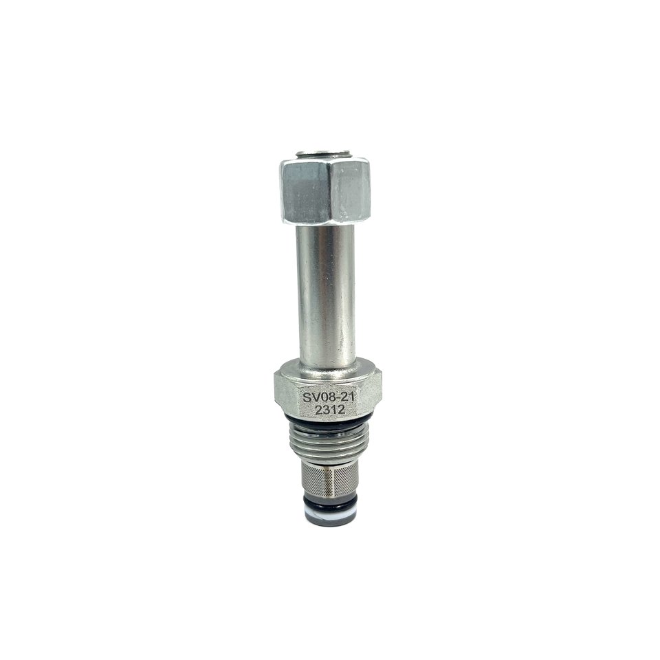 24V Coil Hydraulic Cartridge Valve Solenoid Valve SV08-21 2-Position 2-Way Poppet Type Normally Open Restrictive Reverse Flow