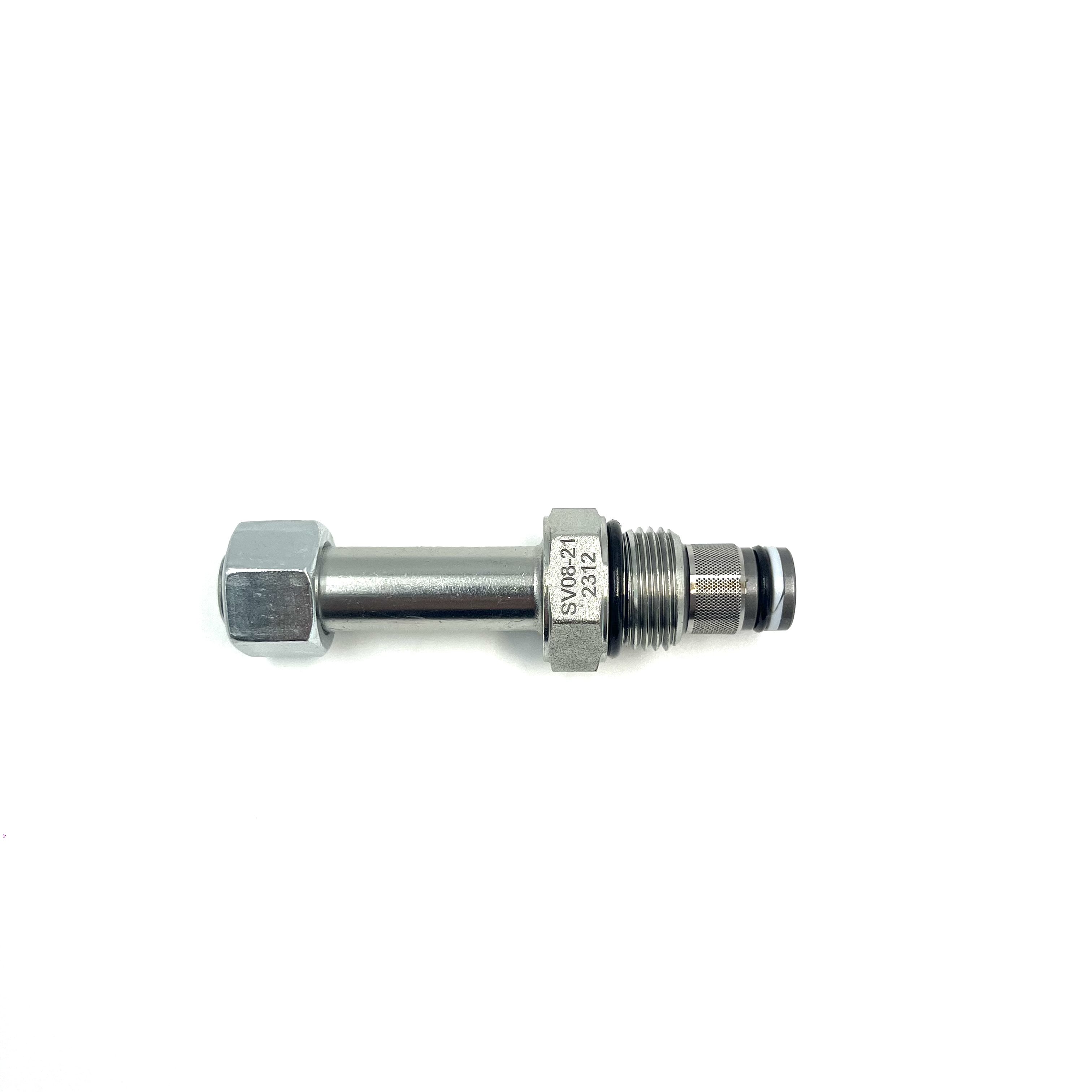 24V Coil Hydraulic Cartridge Valve Solenoid Valve SV08-21 2-Position 2-Way Poppet Type Normally Open Restrictive Reverse Flow