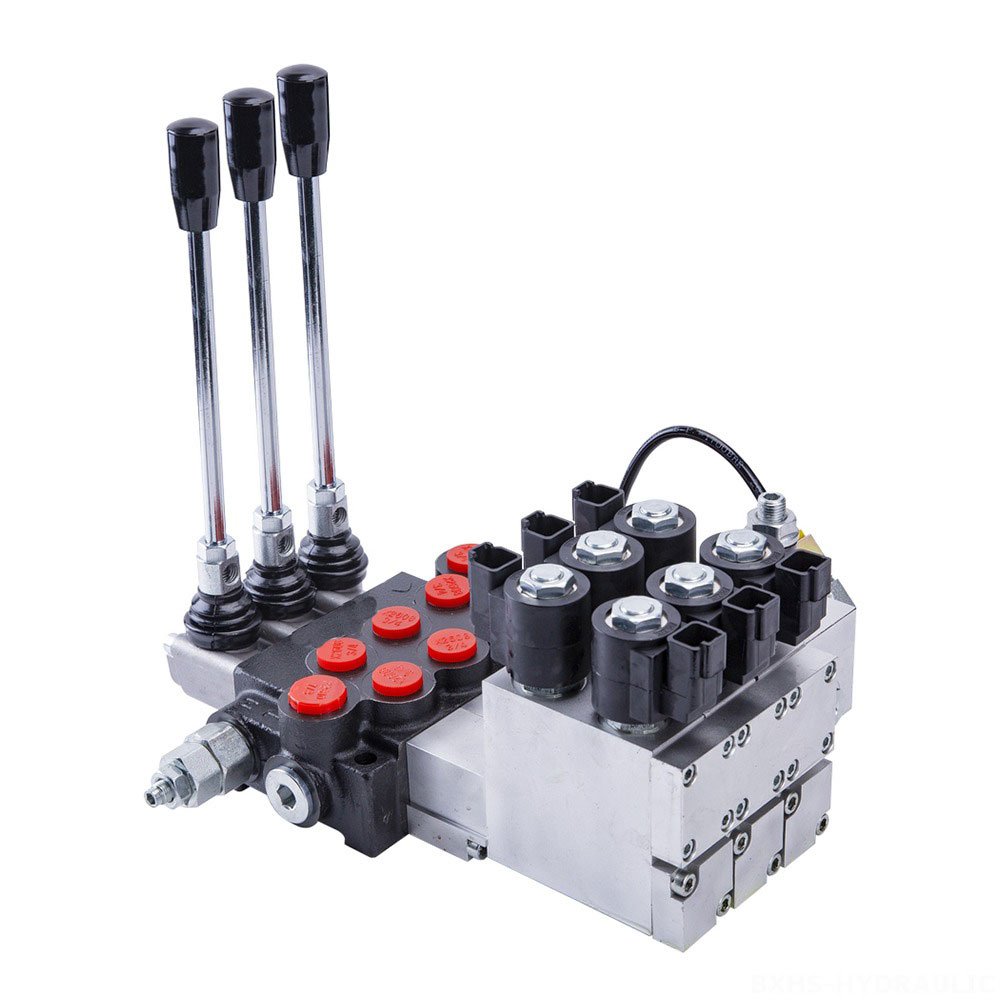 Hydraulic Components Directional Control Valve P120 Series Solenoid Control Monoblock Joystick Valve for Tractor