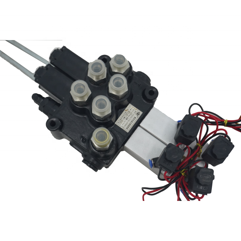 Hydraulic Integral Multi-way Control Valve 2 Spools Dump Truck Lifting System Components