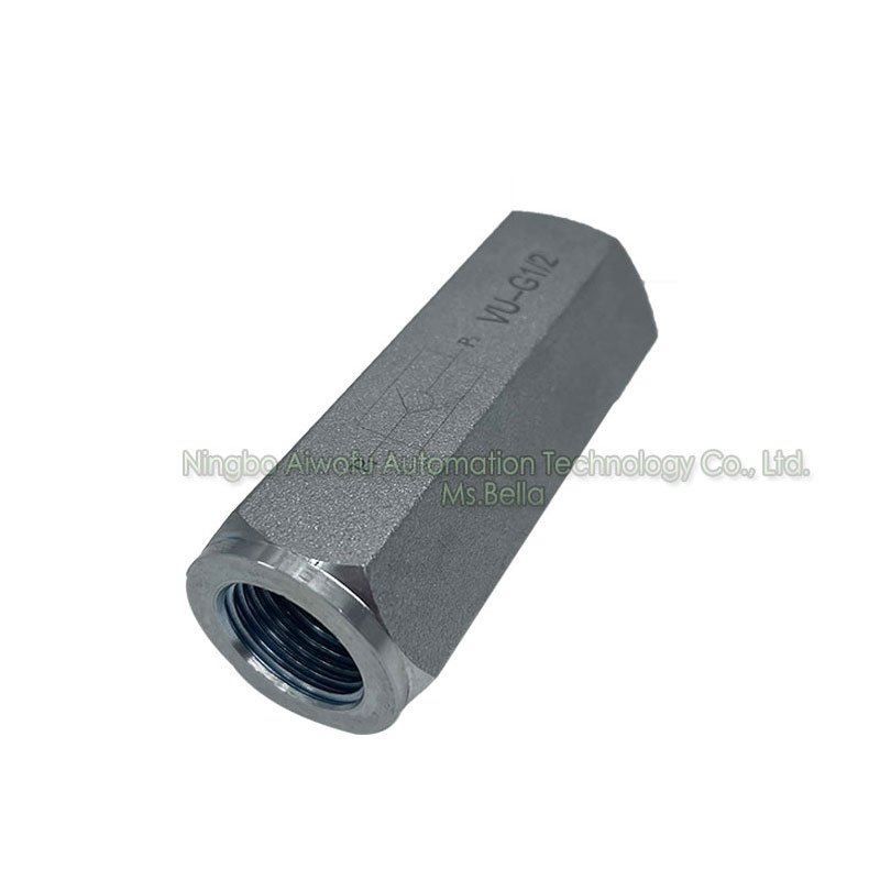 VU-G1/2 VU-G3/4 Straight Carbon Steel One way Check valve VU type IN-LINE Hydraulic Valve