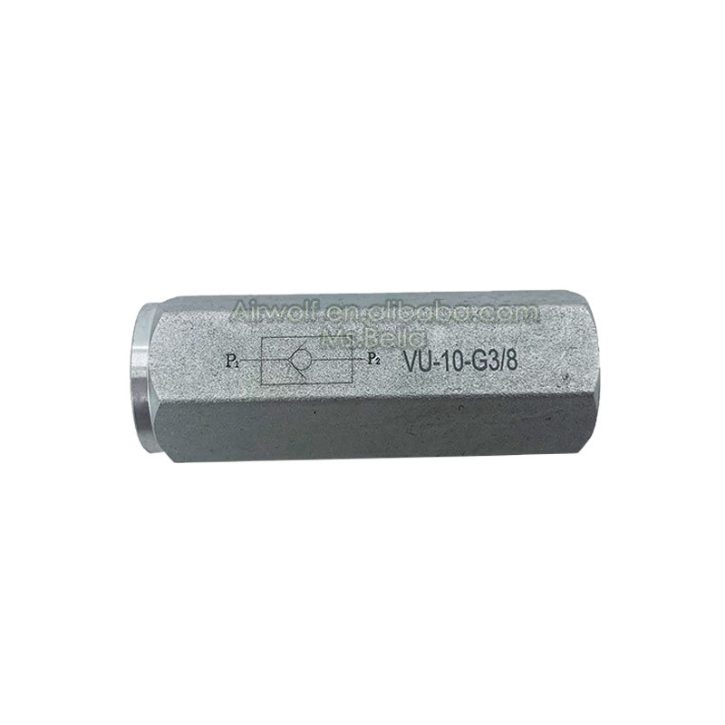 VU-G1/2 VU-G3/4 Straight Carbon Steel One way Check valve VU type IN-LINE Hydraulic Valve
