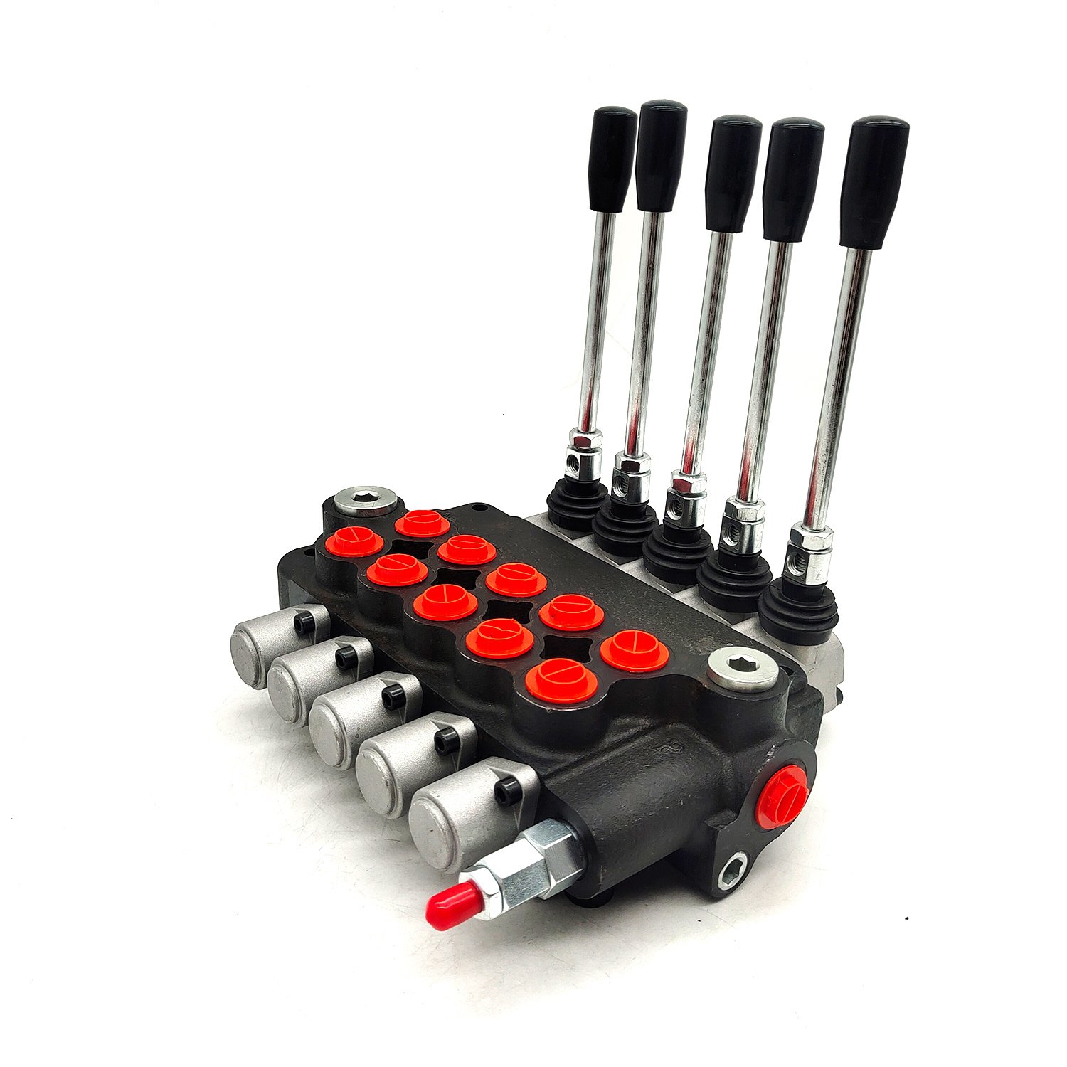 Lixin P80 5 spools hydraulic spool valve with joystick with 80 l/min control for heavy tractor
