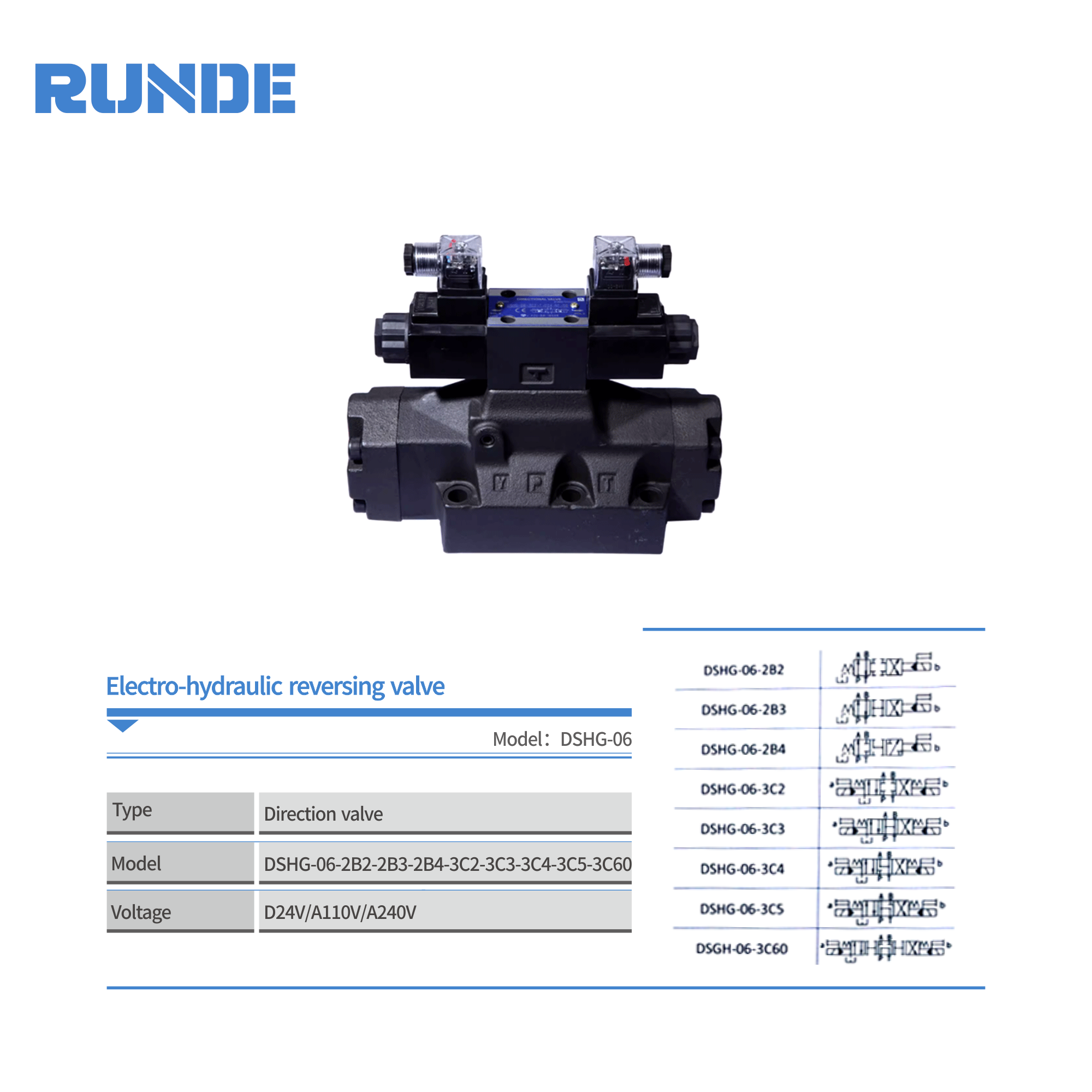 Hydraulic Electrohydraulic Proportional Solenoid Directional Control Valve