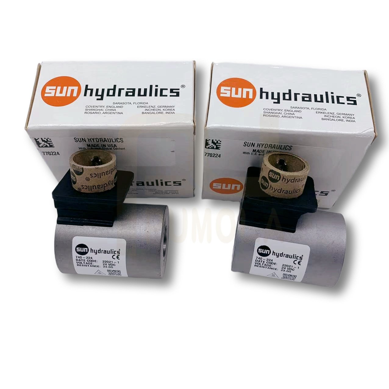 SUN HYDRAULICS Coils 770224 770-224 740-212 770-912 770-211 740-224 24VDC coil with ISO/DIN 43650 IN STOCK