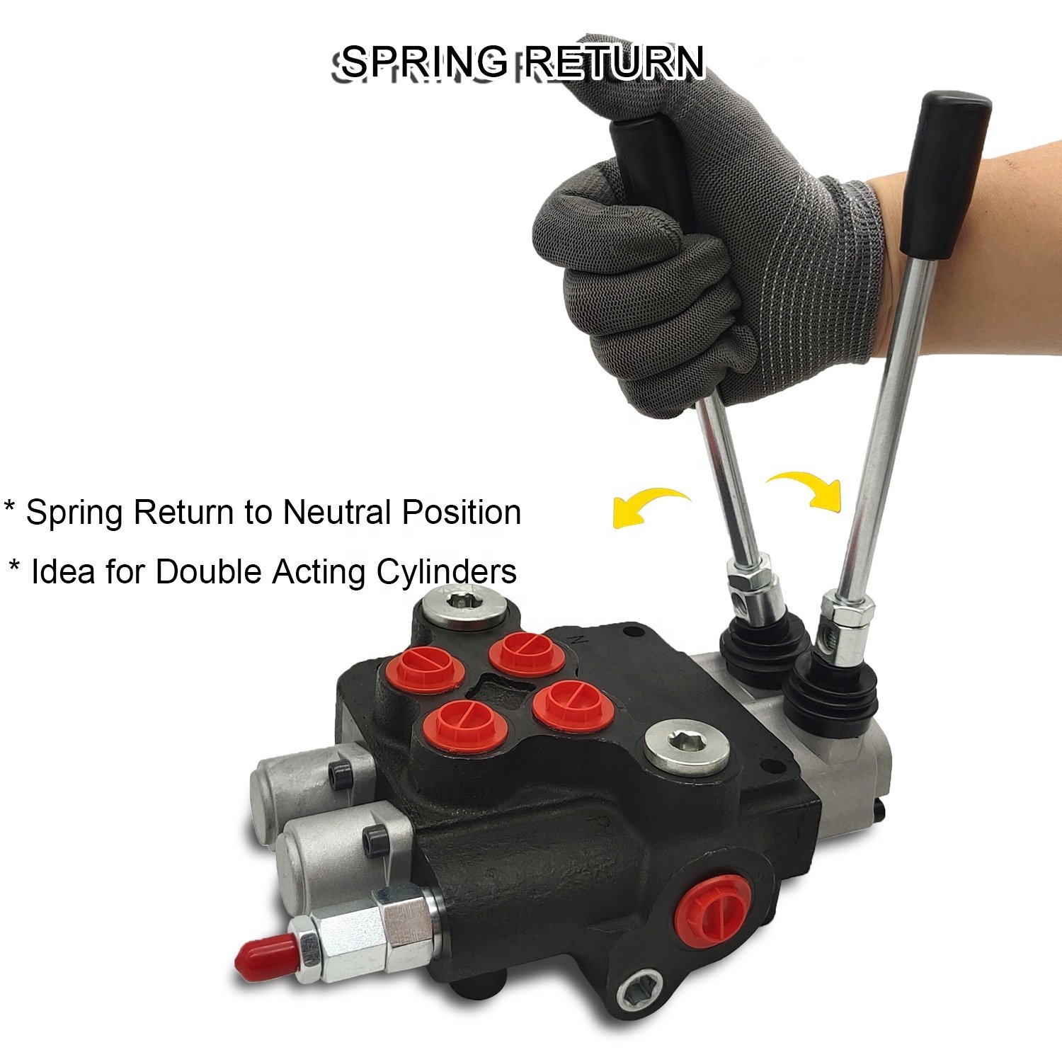 Hy-waloil Factory P80 Series Hand Control Hydraulic Monoblock Directional Oil Control Valve Valve with Fast Shipping